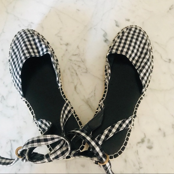 NEW Gingham platform sandals Size 6.5 - Picture 6 of 8